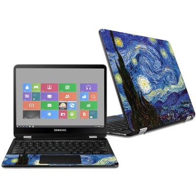 MightySkins Skin Compatible with Samsung Chromebook Pro 12.3" - Starry Night | Protective, Durable, and Unique Vinyl Decal wrap Cover | Easy to Apply, Remove, and Change Styles | Made in The USA