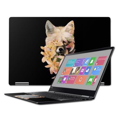 MightySkins Skin Compatible with Lenovo Yoga 710 15.6" - Foxy Flowers | Protective, Durable, and Unique Vinyl Decal wrap Cover | Easy to Apply, Remove, and Change Styles | Made in The USA