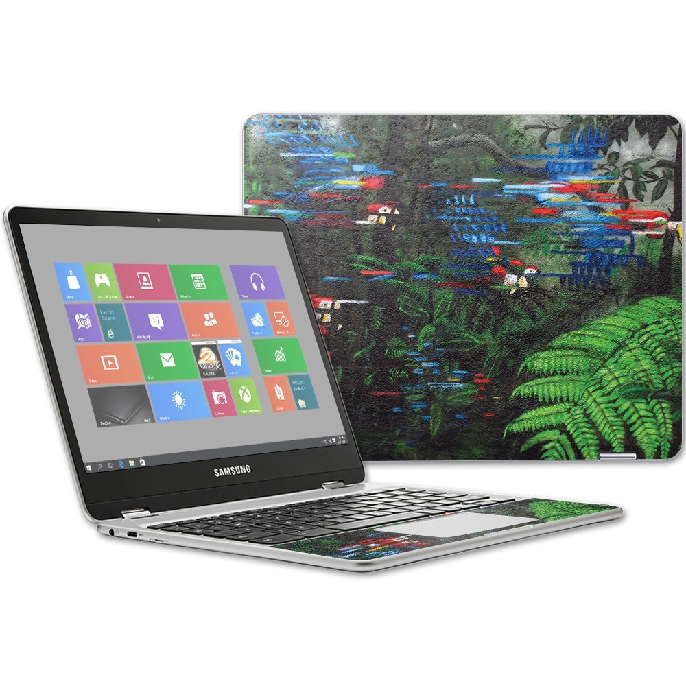 MightySkins Skin Compatible with Samsung Chromebook Plus 12.3"(2017 - Macaws in Flight | Protective, Durable, and Unique Vinyl wrap Cover | Easy to Apply, Remove, and Change Styles | Made in The USA