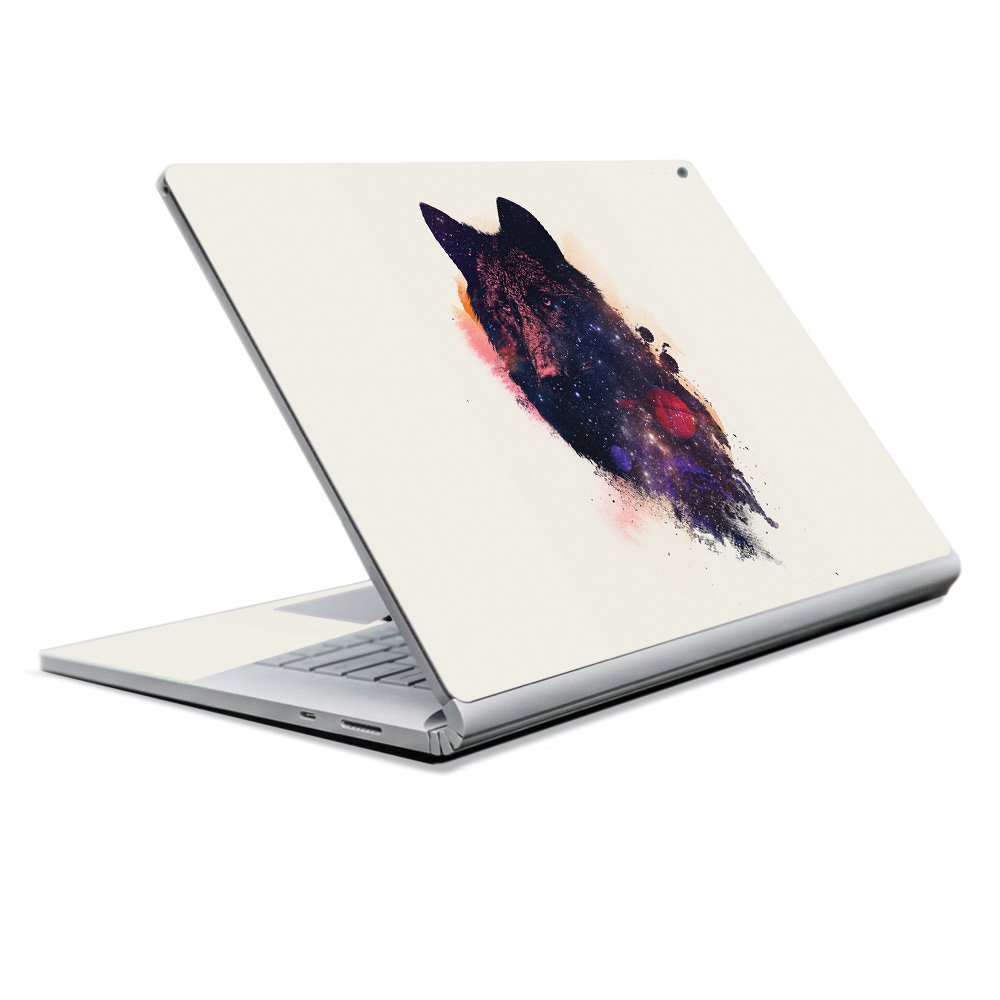 MightySkins Skin Compatible with Microsoft Surface Book 2 13" (2017) - Universal Wolf | Protective, Durable, and Unique Vinyl Decal wrap Cover | Easy to Apply, Remove | Made in The USA