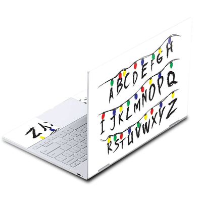MightySkins Skin Compatible with Google Pixelbook - Stranger Alphabet | Protective, Durable, and Unique Vinyl Decal wrap Cover | Easy to Apply, Remove, and Change Styles | Made in The USA