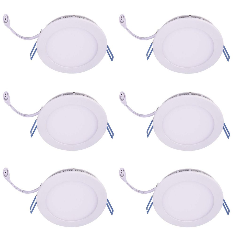 Elitco Lighting SMR61230K-6PK 6 in. 700 Lumen Slim Ceiling Light - Pack of 6
