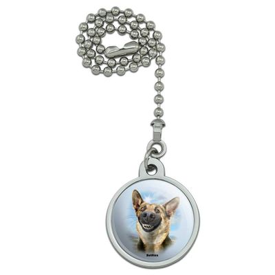 GRAPHICS & MORE German Shepherd Dog Selfie Ceiling Fan and Light Pull Chain