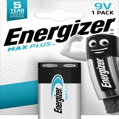 Energizer E301323300 Max Plus E-Block (9V) 1 Piece Chrome