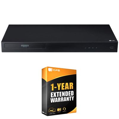 LG UBK80 4k Ultra-HD Blu-Ray Player w/HDR Compatibility + 1 YR CPS Enhanced Protection Pack