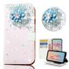STENES Bling Case Compatible with LG Stylo 4 Case - 3D Handmade Crystal Windmill Flowers Wallet Credit Card Slots Fold Stand Leather Cover - Blue view 1