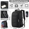 AMBOR Travel Laptop Backpack for en, 15.6-17.3 inch Laptop Backpack, Anti Theft Business Work Backpack with USB Charging Port, Water Resistant Computer Bag for Men & Women, Black view 2