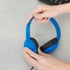 Egghead Heavy-Duty Kids' Headphones with Padded Ear Cups and 6' Cord, Adjustable Tangle-Free Plastic Classroom Headphones for Kids, Pack of 10, Blue view 2