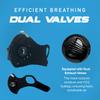 ECO-GEAR Anti-Pollution Face Mask - Military Grade Activated Carbon Protection for Smoke, Exhaust Gas, Dust, Pollen - Ideal for Running, Walking, Cycling, and Outdoor Activities (Pure Black) view 4