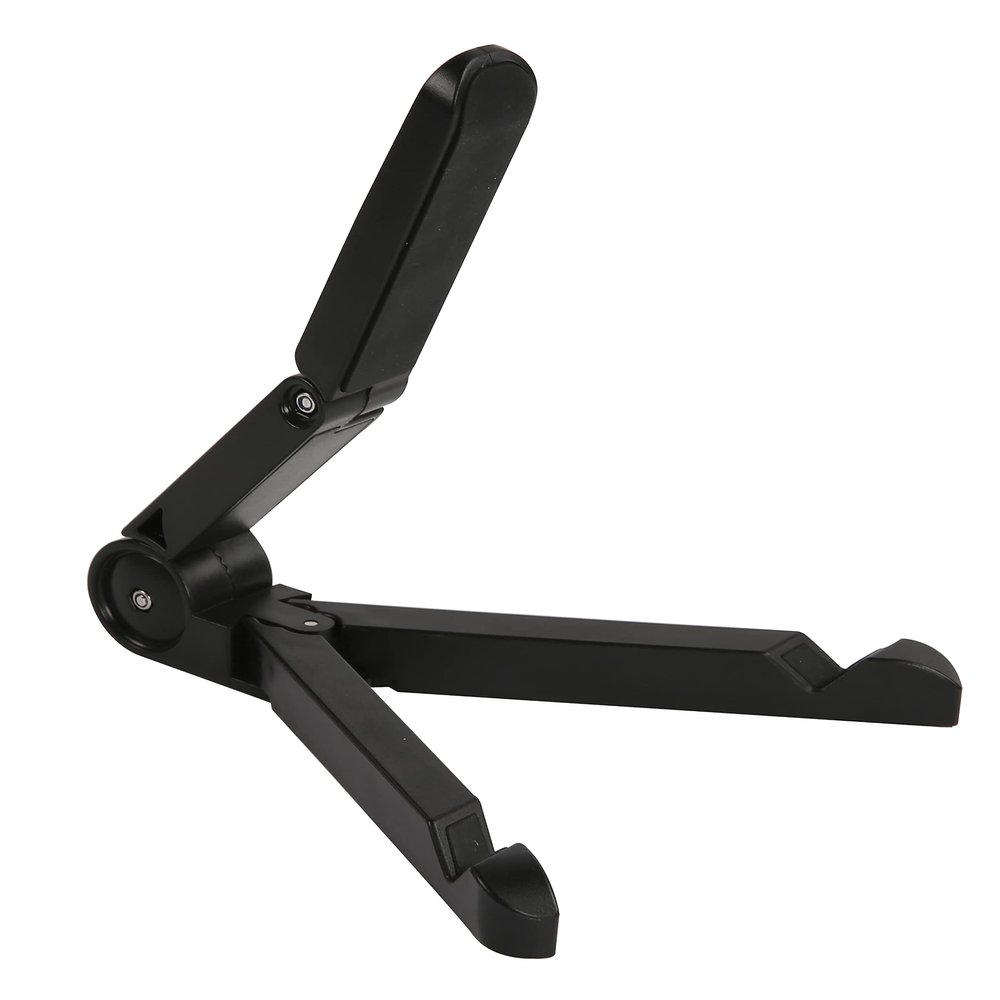 M&T Displays Universal Tablet Desktop Stand Adjustable Portable Holder for 710 Inch Tablets, iPad, E-Readers, and Mobile Devices Black Plastic, 3-Armed Design for Desk, Kitchen, Office, Bedroom