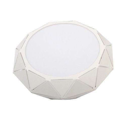 BRILLRAYDO 12W LED Ceiling Recessed Flushed Mounted Light White-Finish Warm White