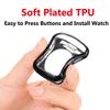 HANKN for Apple Watch Series 3 2 1 38mm Case, Soft TPU Plated Shockproof Lightweight Shiny Scratch Resistant Cover Iwatch Bumper [No Front Screen Protector] (38mm, Black) view 3