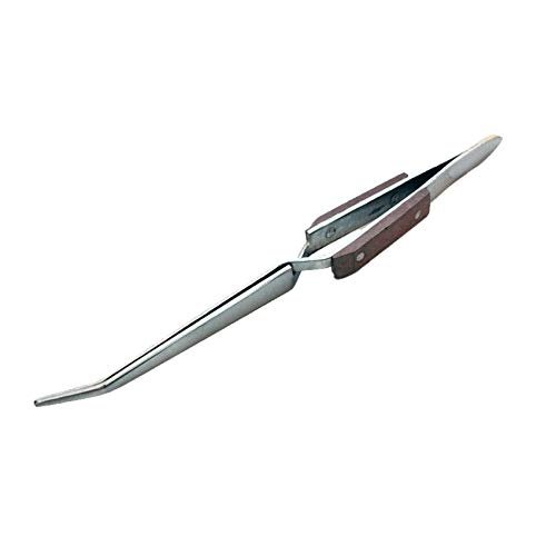 Tweezers Soldering Self Closing Fiber Grip Cross Locking 6-1/2" Bent