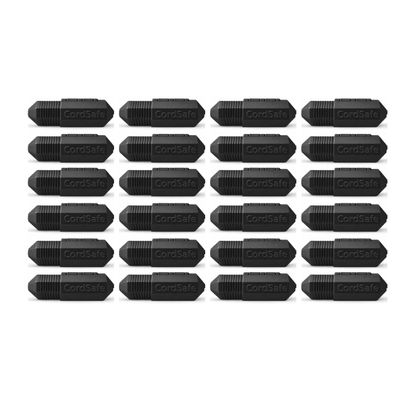 Extension Cord Connection Protector by CordSafe Plus, Weather-Resistant, Fits 1812 AWG, Helps Keep Plugs Secure, Made in USA, Black 20-Pack