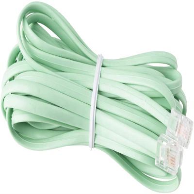 iSoHo Phones - Straight Phone Cord for Landline Phone, Cable, Telephone Extension Land Line Cable: Easy to Use - Excellent Sound Quality for House, Home Corded Phone or Office Earth Day Green 25ft