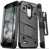 ZIZO Bolt Series LG K30 Case Military Grade Drop Tested with Tempered Glass Screen Protector Holster LG Harmony 2 Case Metal Gray view 1
