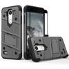 ZIZO Bolt Series LG K30 Case Military Grade Drop Tested with Tempered Glass Screen Protector Holster LG Harmony 2 Case Metal Gray view 2