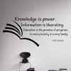 Knowledge is Power Wall Decal Vinyl Sticker Education Motivational Quotes Classroom Wall Art 9(nwg) view 1