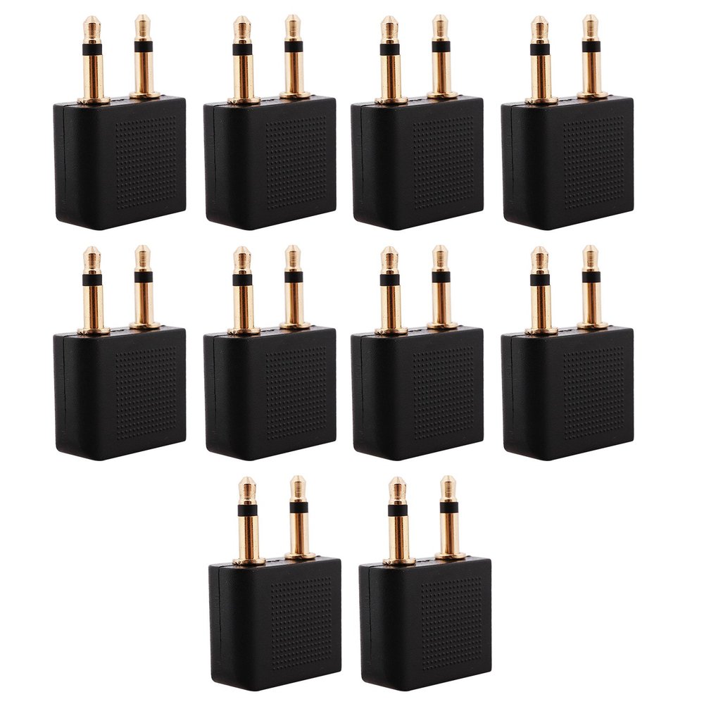 10 Pack 3.5mm 1/8" 2 Male to 1 Female Headphone Jack Socket Audio Adapter - 3.5mm Female to Double Male F/M Adapter
