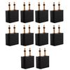 10 Pack 3.5mm 1/8" 2 Male to 1 Female Headphone Jack Socket Audio Adapter - 3.5mm Female to Double Male F/M Adapter view 1