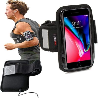 Navitech Black Sports Running Armband Suitable Compatible with The Razer Phone