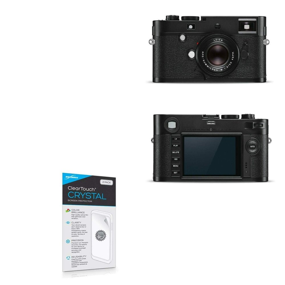 BoxWave Screen Protector Compatible with Leica M Monochrom (Typ 246) - ClearTouch Crystal (2-Pack), HD Film Skin - Shields from Scratches