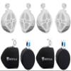Rockville (4) RWB90W 8" White 500 Watt Marine Wakeboard Tower Speakers+Covers view 1