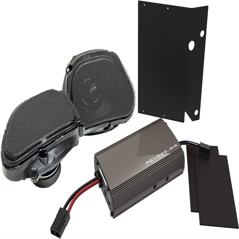 Hogtunes 225 RG KIT-AA with 225 Watts RMS Amplifier & 5"x7" Front Speakers (2 Pack), Fits 1998-2013 Harley-Davidson Road Glide Models