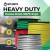 SGT KNOTS Hollow Braid HMPE Rope for Arborists, Boating, Camping, Crafting, Cord, Indoor and Outdoor, Lifting Slings and More (3/16", 100ft, Green) view 4