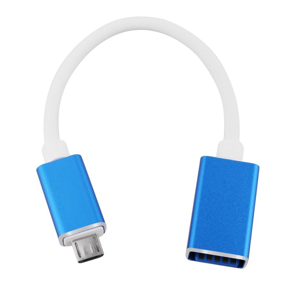Micro USB to USB, Micro USB 2.0 OTG Cable 1 Pack On The Go Adapter Micro USB Male to USB Female for Mobile Phones Tablet PCs Digital Cameras and Other Micro-Interface Devices (Blue)