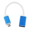 Micro USB to USB, Micro USB 2.0 OTG Cable 1 Pack On The Go Adapter Micro USB Male to USB Female for Mobile Phones Tablet PCs Digital Cameras and Other Micro-Interface Devices (Blue) view 1