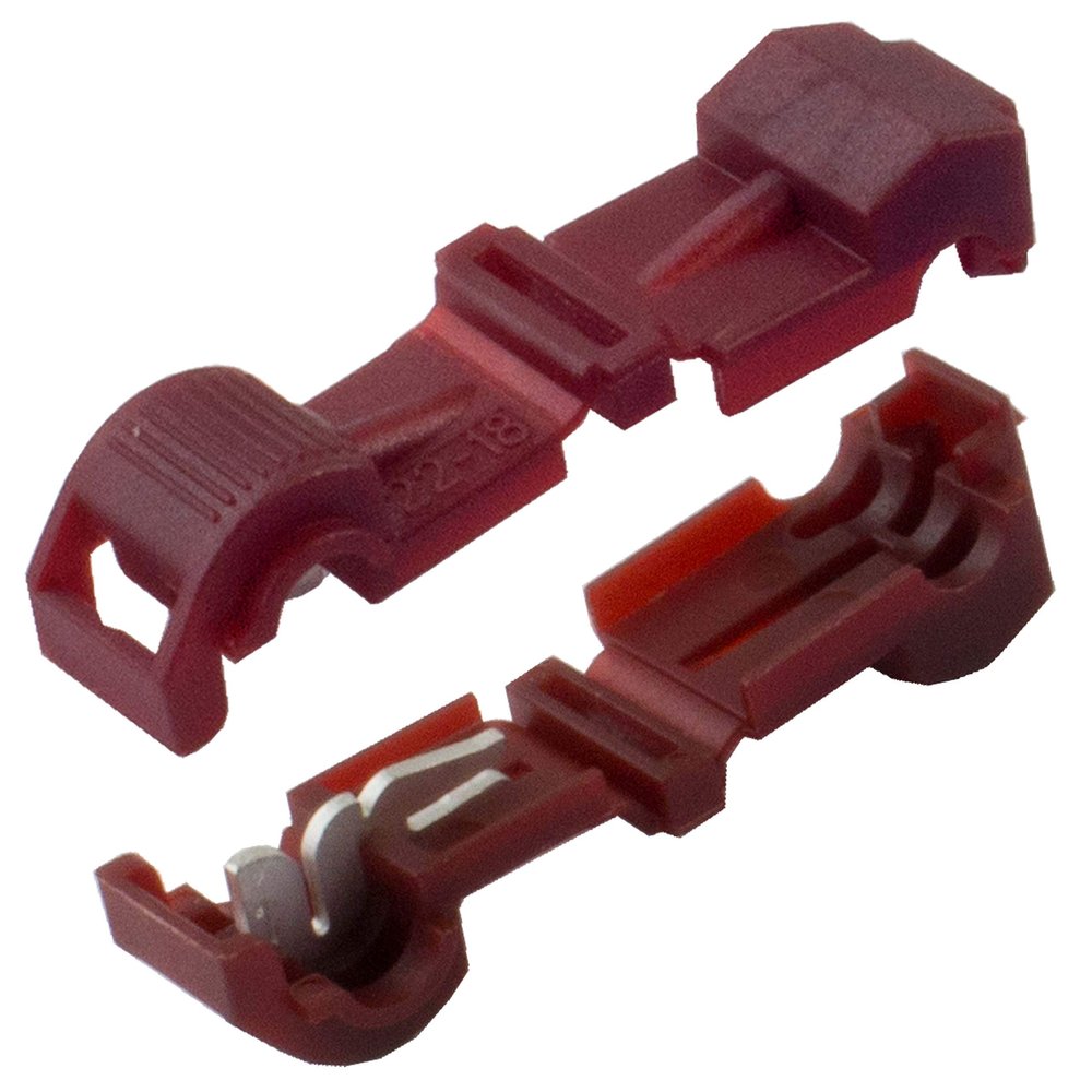 20 Pack 1000 PCS RED Durable T-TAP CONNECTORS 22/18 Gauge Wire