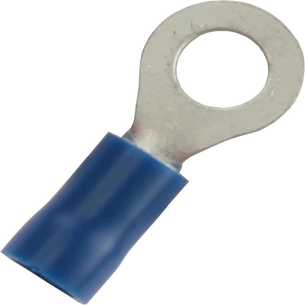 10 Pack 1000 PCS Blue #6 16/14 Gauge Insulated Heatshrink Ring Terminal