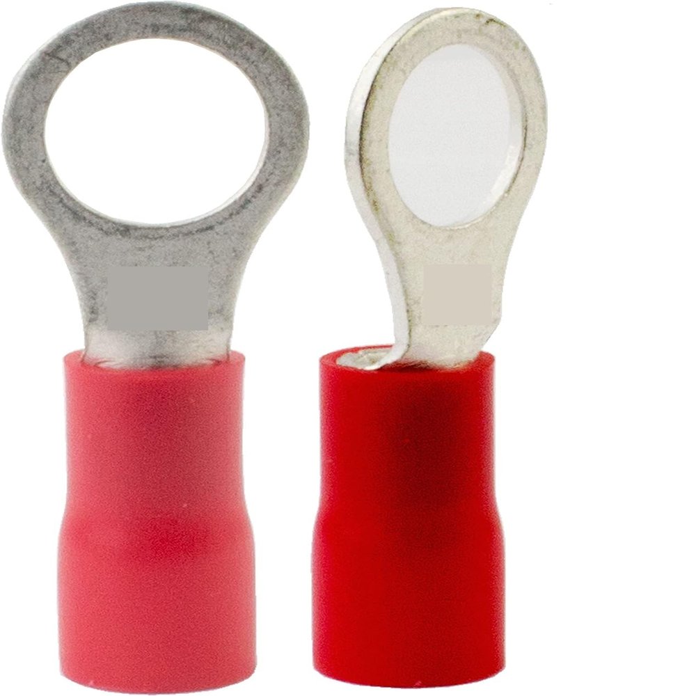 1 Pack 100 PCS RED #10 18/22 Gauge Insulated HEATSHRINK Ring Terminal