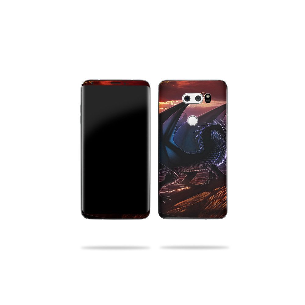 MightySkins Skin Compatible with LG V30 - Fire Dragon | Protective, Durable, and Unique Vinyl Decal wrap Cover | Easy to Apply, Remove, and Change Styles | Made in The USA