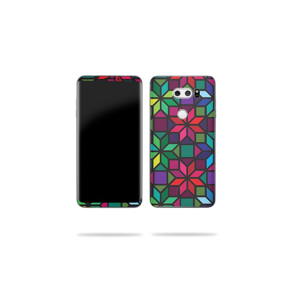 MightySkins Skin Compatible with LG V30 - Stained Glass Window | Protective, Durable, and Unique Vinyl Decal wrap Cover | Easy to Apply, Remove, and Change Styles | Made in The USA