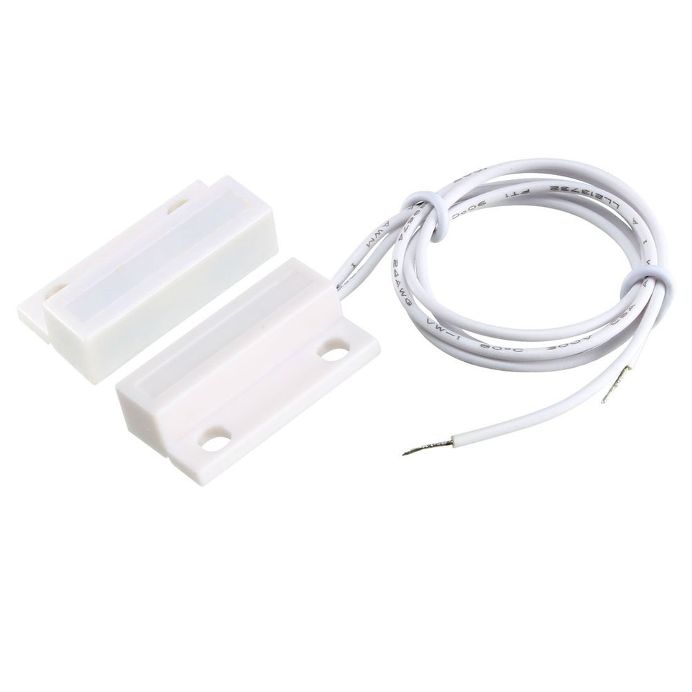uxcell Surface Mount Wired NC Door Sensor Alarm Magnetic Reed Switch White MC-38
