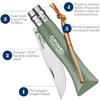 Opinel Colorama No.06 Folding Pocket Knife, Painted Wood Handles, Leather Lanyard (Sage) view 3