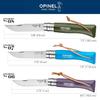 Opinel Colorama No.06 Folding Pocket Knife, Painted Wood Handles, Leather Lanyard (Purple Grey) view 4
