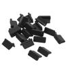 Shapenty Black Soft Silicone USB Port Cover Anti Dust Plugs Stopper Protector Dustproof Cap for Female End, 20PCS view 1