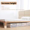 SHANOER Wood Bed Lifters 4 Inch Tall Bed Risers Furniture Riser Heavy Duty Bed Lifts for Sofa and Computer Table view 3
