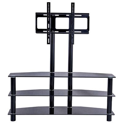 Trustiwood Floor TV Stand with Mount,3-in-1 Flat Panel Entertainment Stand for 32 to 65 inch Plasma LCD LED Flat or Curved Screen TVs Components