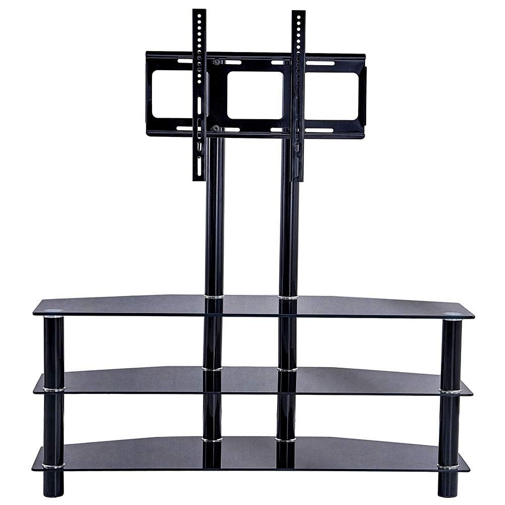 Trustiwood Floor TV Stand with Mount,3-in-1 Flat Panel Entertainment Stand for 32 to 65 inch Plasma LCD LED Flat or Curved Screen TVs Components
