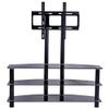 Trustiwood Floor TV Stand with Mount,3-in-1 Flat Panel Entertainment Stand for 32 to 65 inch Plasma LCD LED Flat or Curved Screen TVs Components view 1