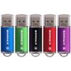 SIMMAX Flash Drive 5 Pack 32GB USB 2.0 Flash Drives Thumb Drive Memory Stick Pen Drive with Led Indicator (Blue Green Black Red Purple) view 1