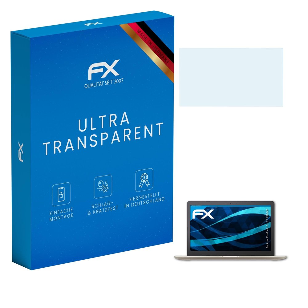 atFoliX Screen Protection Film compatible with Asus VivoBook Pro 15 N580VD Screen Protector, ultra-clear FX Protective Film (2X)
