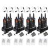 Midland LXT600BBX4 FRS Business Walkie Talkies - Long Range 36-Channel Two-Way Radios with Headsets and Charging Base, NOAA Weather Alerts (8-Pack, Black) view 1