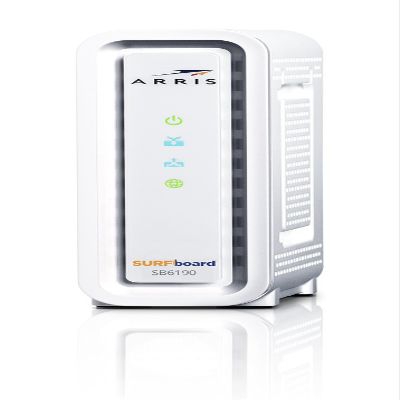 ARRIS SURFboard 8x4 DOCSIS 3.0 Cable Modem/AC1600 Wi-Fi Router, White, SB6190 (Renewed)
