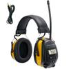 PROTEAR Digital AM FM Radio Headphones, 30dB SNR Noise Reduction Hearing Protection for Adult, Comfortable Work Safety Earmuff for Lawn Mowing, Construction, Chainsaw, Woodworking(Yellow) view 1