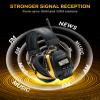 PROTEAR Digital AM FM Radio Headphones, 30dB SNR Noise Reduction Hearing Protection for Adult, Comfortable Work Safety Earmuff for Lawn Mowing, Construction, Chainsaw, Woodworking(Yellow) view 3